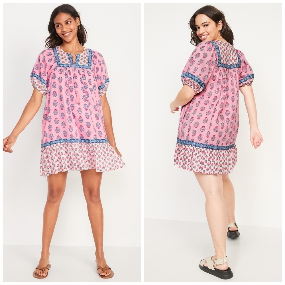Old Navy Boho Babydoll Mini Dress XL
